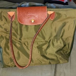 Green Longchamp bag